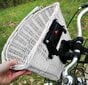 Pīts velosipēdu grozs ar rokturi, balts cena un informācija | Velo rokturi | 220.lv