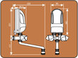 Elektriskais caurplūdes ūdens sildītājs Dafi 4.5 kW (ar hroma maisītāju) цена и информация | Ūdens sildītāji | 220.lv