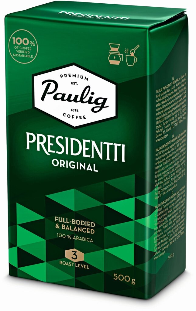 Paulig President maltā kafija, 500gr цена и информация | Kafija, kakao | 220.lv