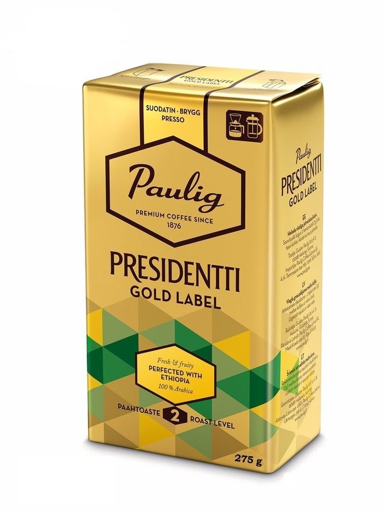 Maltā kafija PAULIG PRESIDENTTI Gold Label, 275 g cena un informācija | Kafija, kakao | 220.lv