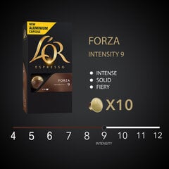 Кофейные капсулы L'OR FORZA, 10 капсул для кофемашин Nespresso® цена и информация | Кофе, какао | 220.lv