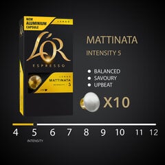 Кофе в капсулах L'OR MATTINATA, 10 капсул Nespresso® с кофейными аппаратами цена и информация | Кофе, какао | 220.lv