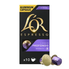Кофе в капсулах L'OR PROFONDO, 10 капсул Nespresso® с кофейными аппаратами цена и информация | Кофе, какао | 220.lv