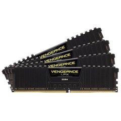 CORSAIR DDR4 3200MHz 32GB 4 x 288 DIMM Unbuffered 16-18-18-36 Vengeance LPX Black цена и информация | Оперативная память (RAM) | 220.lv