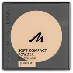 Kompakts pūderis Manhattan Soft Compact Powder 9 g, 9 Chocolat цена и информация | Пудры, базы под макияж | 220.lv