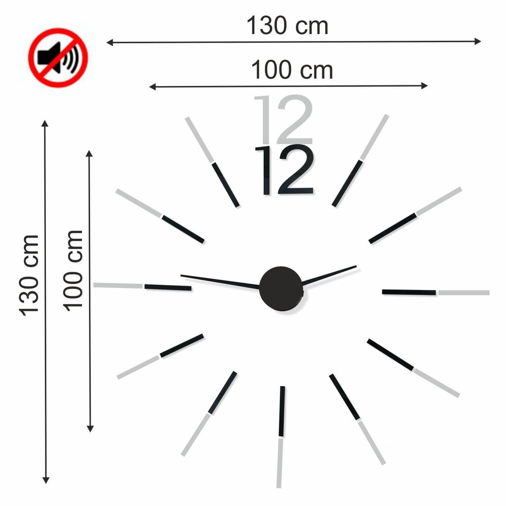 Sienas pulkstenis Maģiskais šarms 2 100-130 cm цена и информация | Pulksteņi | 220.lv