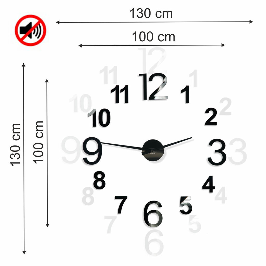 Sienas pulkstenis Maģiskais šarms 1a 100-130 cm cena un informācija | Pulksteņi | 220.lv