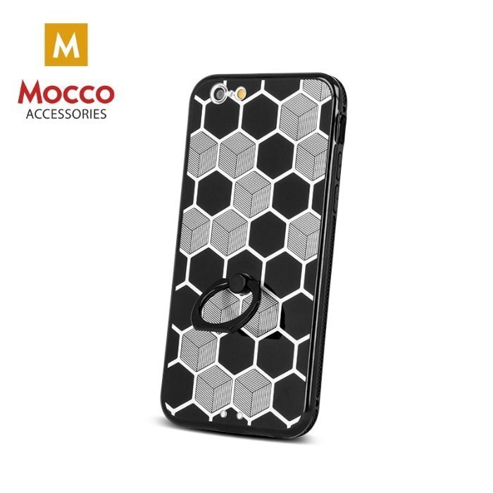 Aizsargvāciņš Mocco Ring Silicone piemērots Samsung G920 Galaxy S6, melns-pelēks cena un informācija | Telefonu vāciņi, maciņi | 220.lv