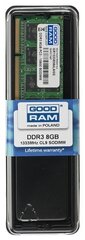 GOODRAM SO-DIMM DDR3 8192MB PC1333 CL9 цена и информация | Оперативная память (RAM) | 220.lv