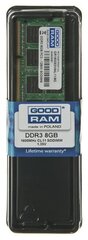 GOODRAM SO-DIMM DDR3 8192MB PC1600 CL11 512x8 1,35V цена и информация | Оперативная память (RAM) | 220.lv