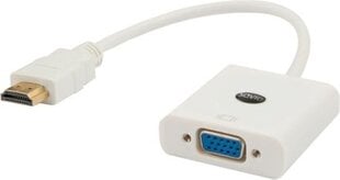 Video signāla pārveidotājs HDMI uz VGA, Savio CL-27, balts цена и информация | Адаптеры и USB разветвители | 220.lv