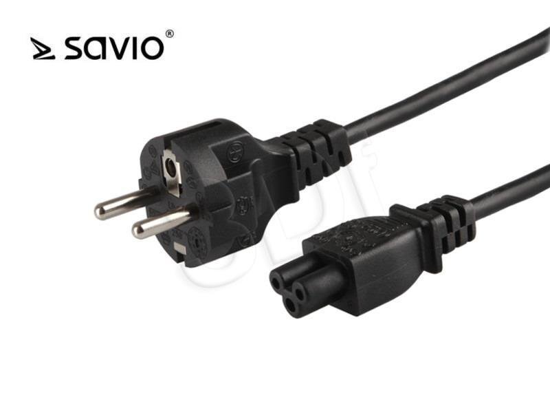 Savio Euro 3-Pin Tīkla Vads PSU 1.2m Melns цена и информация | Kabeļi un vadi | 220.lv