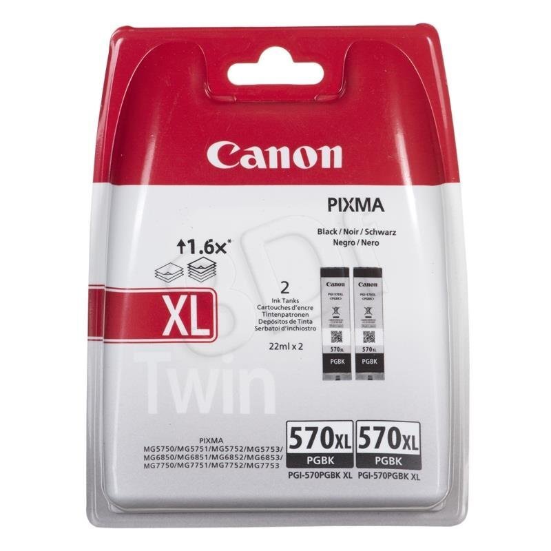 Canon - Tusz PGI-570XL BK TWIN BL SEC 0318C007 цена и информация | Tintes kārtridži | 220.lv