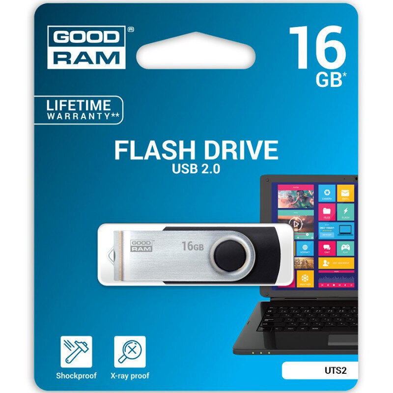 Zibatmiņa GoodRam UTS2-0160K0R11, 16GB цена и информация | USB Atmiņas kartes | 220.lv