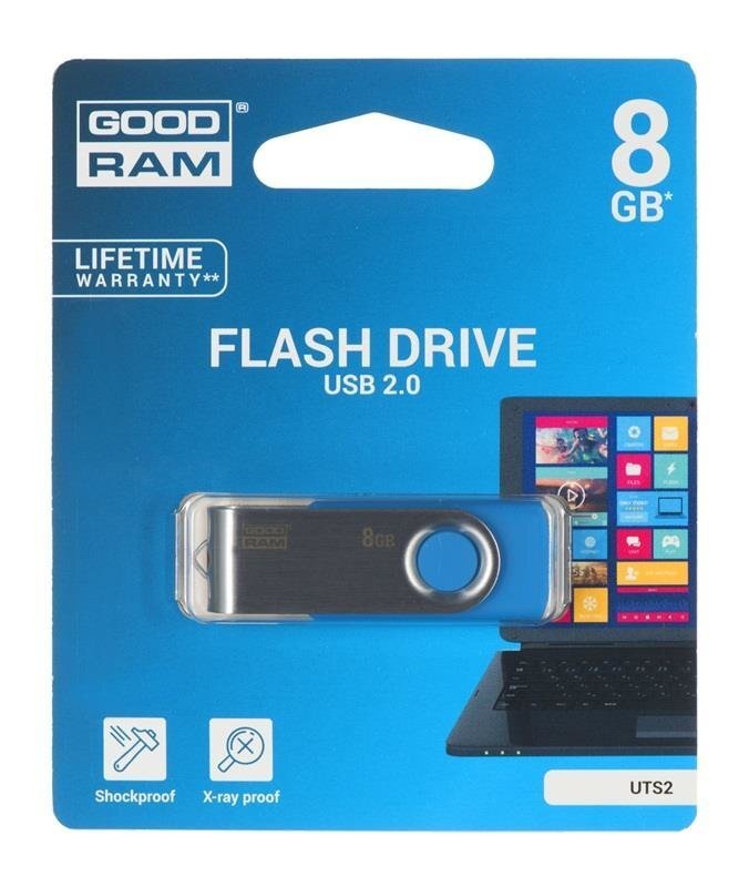 Atmiņas karte Goodram Flashdrive Twister 8GB USB 2.0 цена и информация | USB Atmiņas kartes | 220.lv