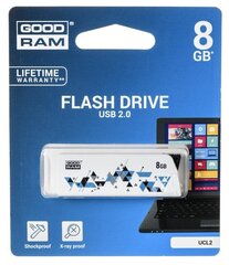 Atmiņas karte Goodram Flashdrive Cl!ck 8GB USB 2.0 cena un informācija | USB Atmiņas kartes | 220.lv