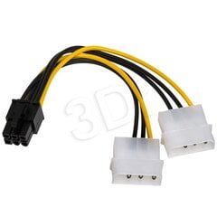 Akyga AK-CA-13, Molex/6-pin, 0.15 m cena un informācija | Kabeļi un vadi | 220.lv