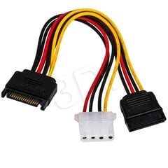 Akyga AK-CA-32, Sata/Molex, 0.15 м цена и информация | Кабели и провода | 220.lv