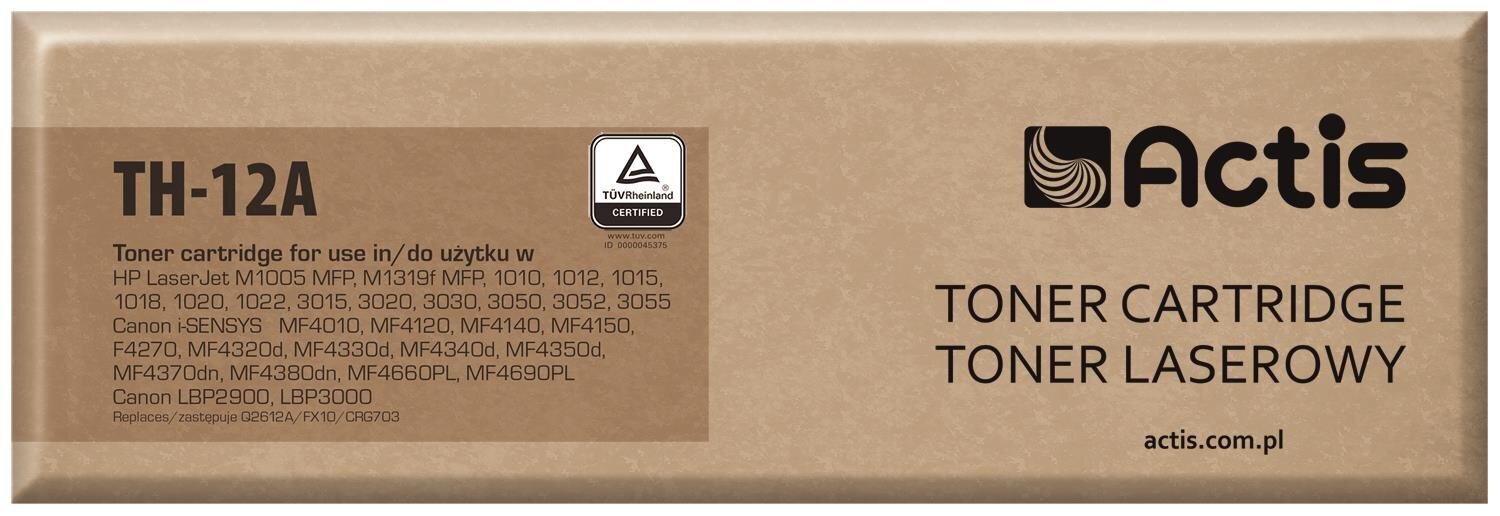 Toneris Actis TH-12 (Q2612A / CRG-703 / FX-100 - melns цена и информация | Kārtridži lāzerprinteriem | 220.lv