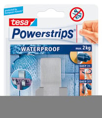 Tesa держатель для бритвы из нержавеющей стали PowerStrips Waterproof Zoom 1 шт. цена и информация | Аксессуары для ванной комнаты | 220.lv