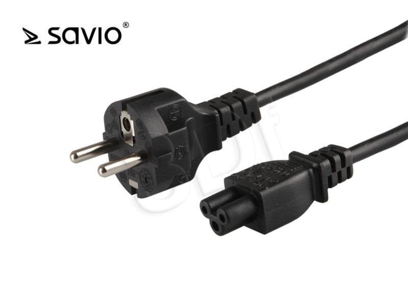 Savio CL-81 IEC 320 C5 tīkla vads PSU 1.8m, melns цена и информация | Kabeļi un vadi | 220.lv
