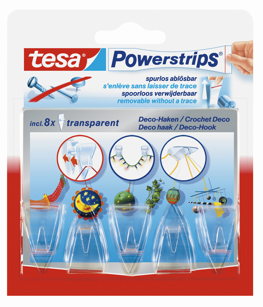 Tesa āķi PowerStrips Deco 5 gab. цена и информация | Vannas istabas aksesuāri | 220.lv