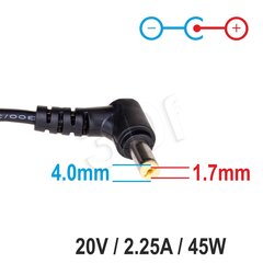 Akyga 20V, 2.25A, 45W cena un informācija | Lādētāji portatīvajiem datoriem | 220.lv