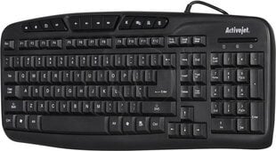 Клавиатура Activejet K-3113, черная цена и информация | Клавиатуры | 220.lv