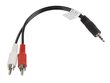 Lanberg, MiniJack 3.5 mm - 2 x RCA, 0.2 m цена и информация | Kabeļi un vadi | 220.lv