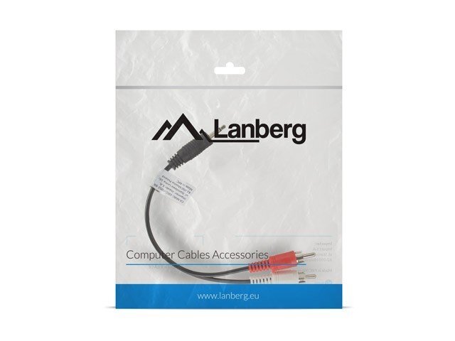 Lanberg, MiniJack 3.5 mm - 2 x RCA, 0.2 m цена и информация | Kabeļi un vadi | 220.lv