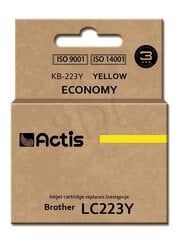 Actis KB-223Y, Brother LC-223 Y, XL ietilpības kasetne dzeltena cena un informācija | Actis Datortehnika | 220.lv
