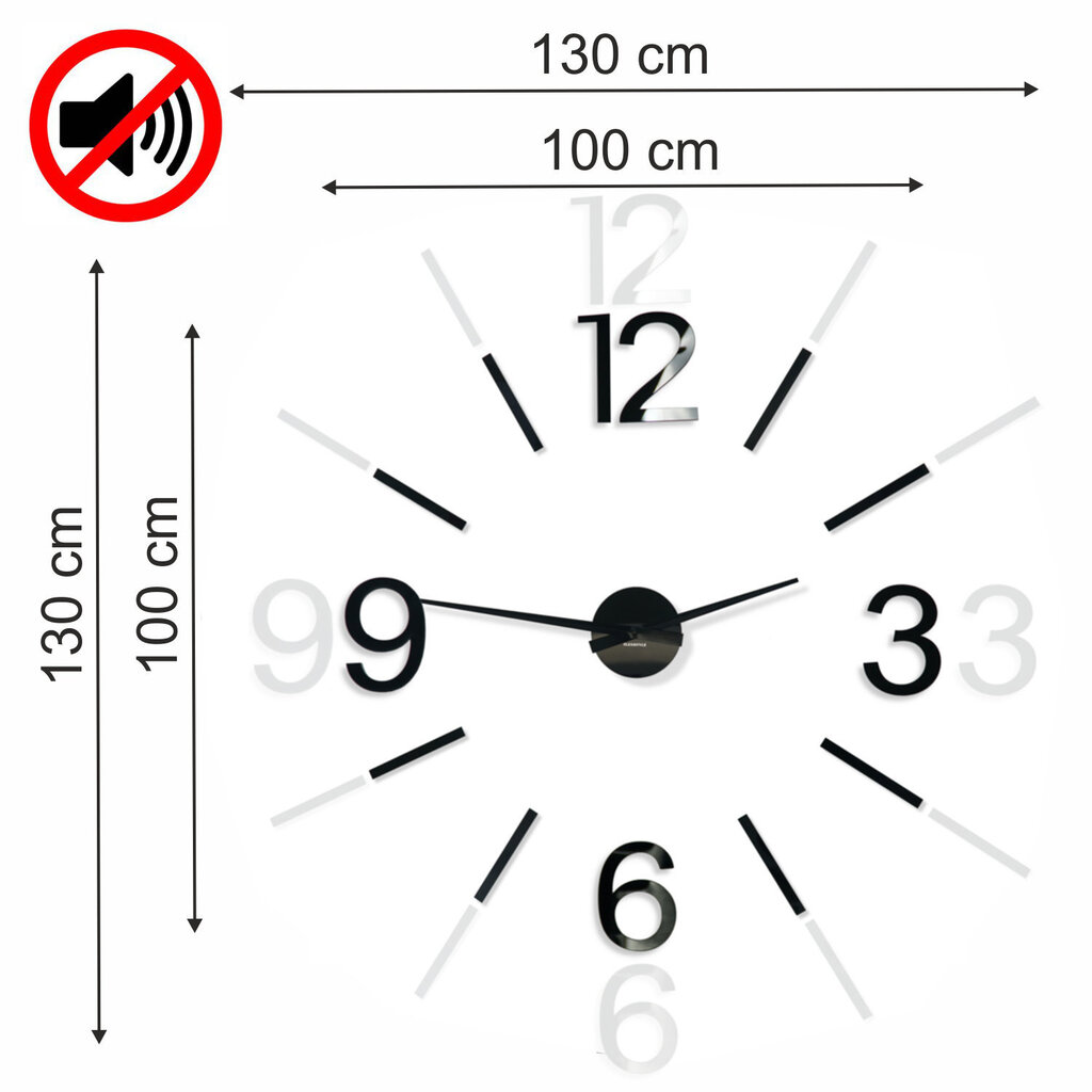 Sienas pulkstenis Maģiskais šarms 4 100-130 cm цена и информация | Pulksteņi | 220.lv