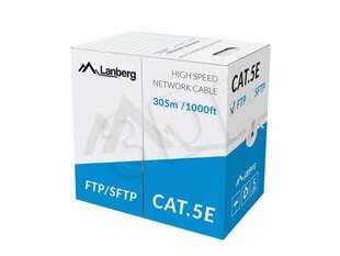 Кабель Lanberg Cat5e, 305 м цена и информация | Кабели и провода | 220.lv