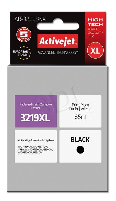 Tintes drukas kasetne Activejet AB-3219BNX XL Capacities, melna cena un informācija | Tintes kārtridži | 220.lv