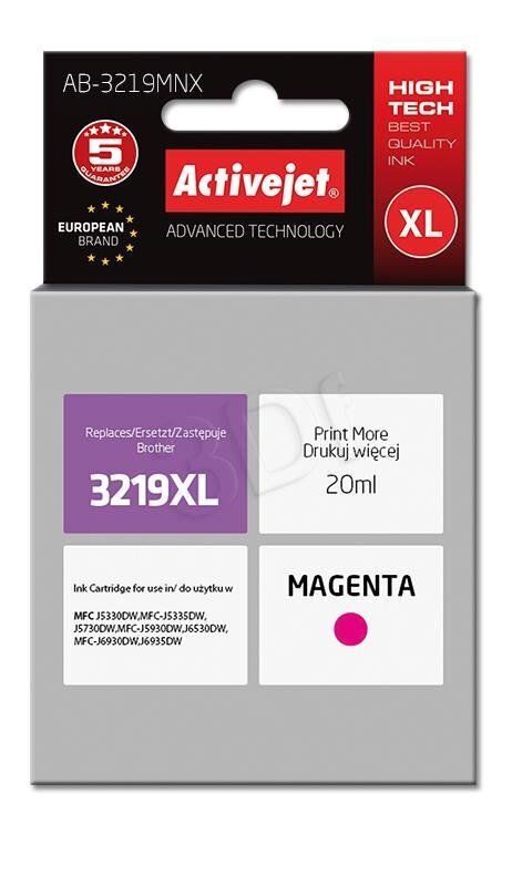 Tintes drukas kasetne Activejet A AB-3219MNX Palielināta XL ietilpība, fuksīna цена и информация | Tintes kārtridži | 220.lv