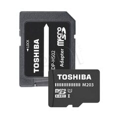 Toshiba microSD 32GB M203, UHS-I U1 + adapteris cena un informācija | Atmiņas kartes mobilajiem telefoniem | 220.lv