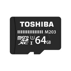 Toshiba MicroSDXC 64GB Class 10/UHS 1 + Adapter SD цена и информация | Карты памяти для мобильных телефонов | 220.lv