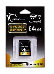 G.SKILL - SDXC 64GB Class 10 UHS-I цена и информация | Карты памяти для мобильных телефонов | 220.lv