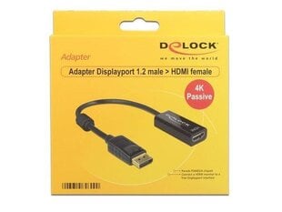 Адаптер Delock Displayport(M) - HDMI(F) 4K цена и информация | Аксессуары для телевизоров и Smart TV | 220.lv