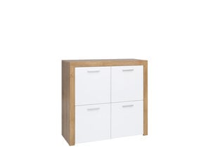 Шкафчик Balder 4D, белый/коричневый цена и информация | Шкафчики в гостиную | 220.lv