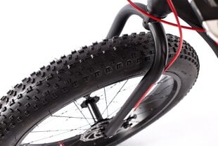 Kalnu velosipēds Louke Fat bike, 26", melns/sarkans cena un informācija | Velosipēdi | 220.lv