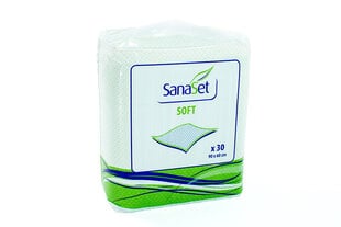 Одноразовые пеленки SanaSet Soft, 90x60 см, 30 шт. цена и информация |  Одноразовые пеленки и влажные салфетки | 220.lv