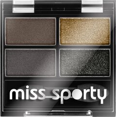 Тени для век Miss Sporty Quattro Studio 3.2 г, 414 Smokey цена и информация | Тушь, средства для роста ресниц, тени для век, карандаши для глаз | 220.lv