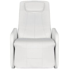 vidaXL masāžas krēsls, balta mākslīgā āda cena un informācija | Atpūtas krēsli | 220.lv