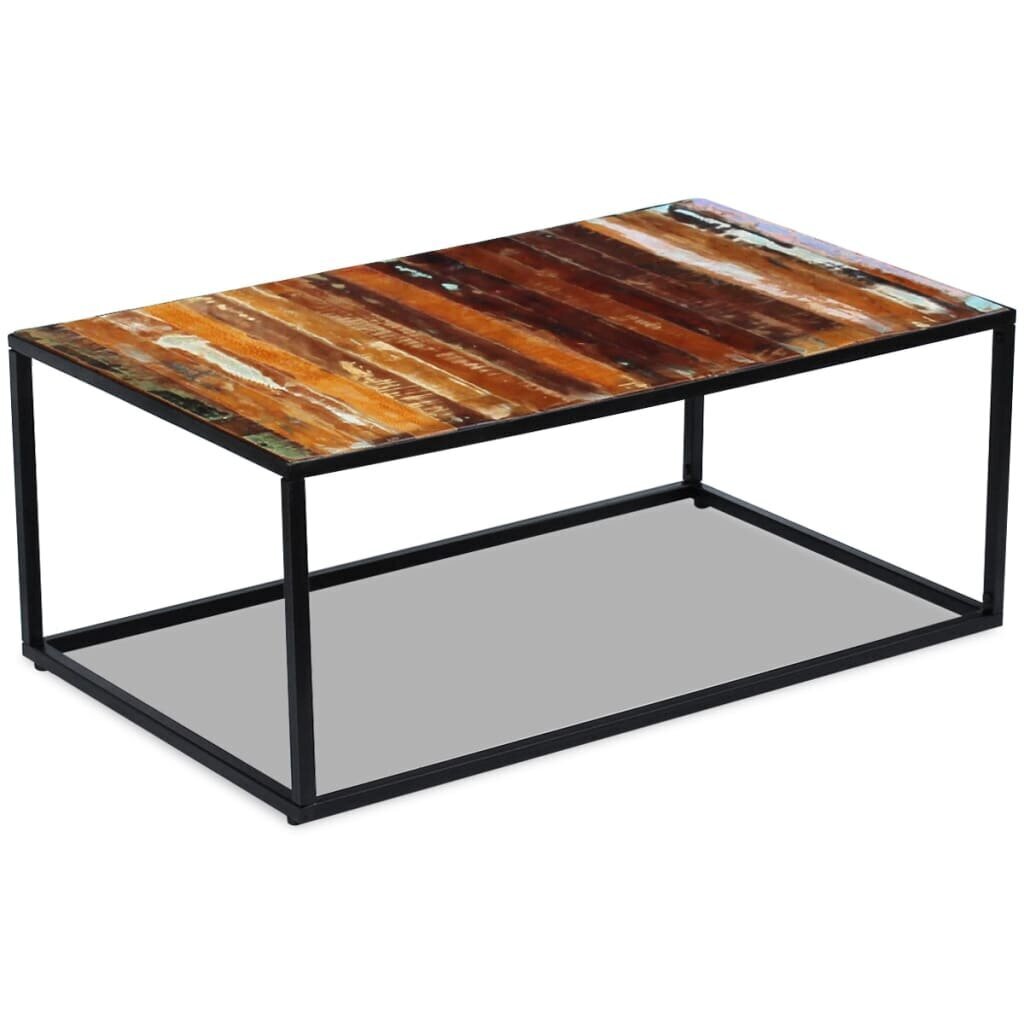 vidaXL kafijas galdiņš no pārstrādāta koka, 100x60x40 cm cena un informācija | Žurnālgaldiņi | 220.lv