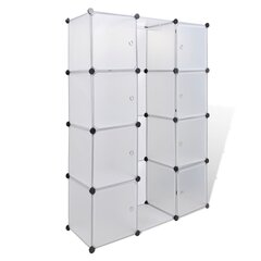 Трансформируемый шкаф с 9 отсеками, 37 x 115 150 см, белый цена и информация | Шкафы | 220.lv