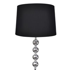 Augstā grīdas lampa ar dekoratīvu kātu un abažūru, melna цена и информация | Торшеры | 220.lv