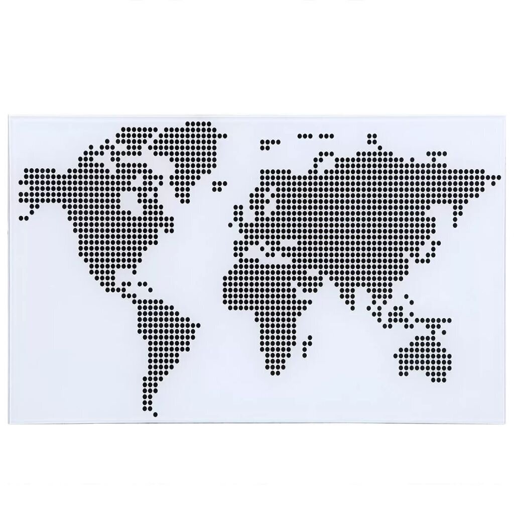 Stikla galds ar pasaules kartes dizainu цена и информация | Datorgaldi, rakstāmgaldi, biroja galdi | 220.lv