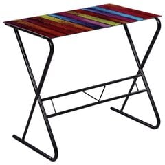 Stikla galds ar varavīksnes dizainu cena un informācija | Datorgaldi, rakstāmgaldi, biroja galdi | 220.lv