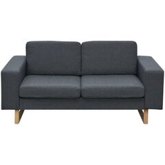 Двухместный темно-серый диван цена и информация | Диваны | 220.lv